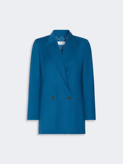Max Mara Blazer En Toile De Laine In Blue