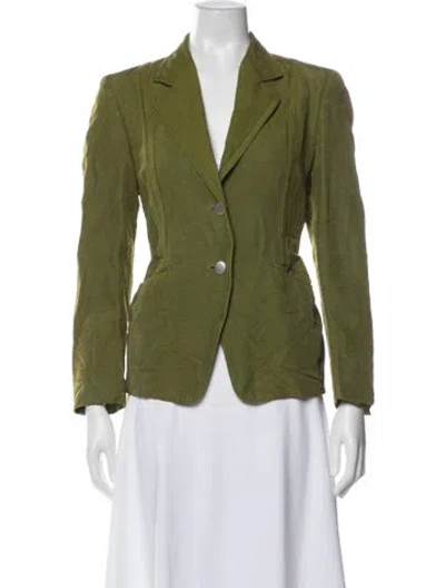 Pre-owned Max Mara Blazer In Green