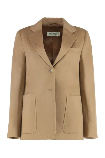 Max Mara Blazer In Camel Fabric In Brown