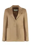 Max Mara Tailored Blazer Lightweight Baby Camel Fabric In Nude