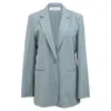 Max Mara Blazer In Light Blue Virgin Wool In Blue
