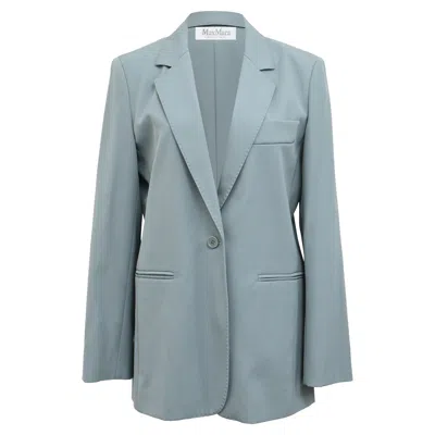 Max Mara Blazer In Light Blue Virgin Wool