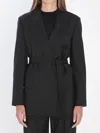 Max Mara Blazer In Wool Canvas