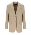 Max Mara Blazer Jersey Messina Orzo  Weekend In Brown