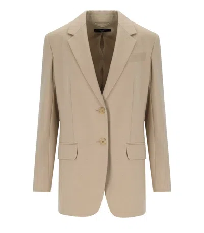Max Mara Blazer Jersey Messina Orzo  Weekend In Brown