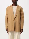 Max Mara Palchi Single-breasted Blazer In Beige