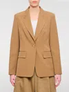 Max Mara Women Oversized Canvas Blazer In Beige