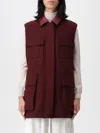 Max Mara Red Wool Alpaca Coat In Burgundy