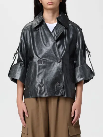 Max Mara Blazer  Woman Color Grey In Black