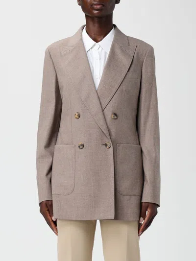 Max Mara Blazer  Woman Color Grey In Pink