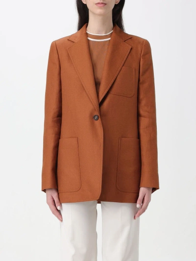 Max Mara Blazer  Woman Color Leather