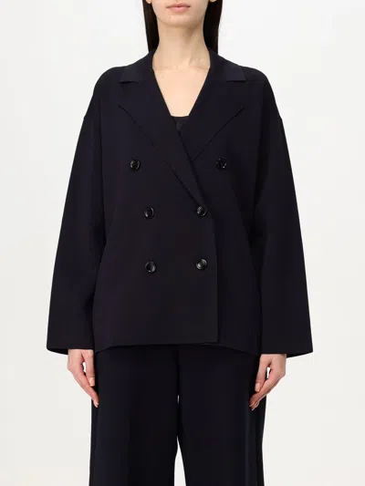 MAX MARA BLAZER MAX MARA WOMAN COLOR NAVY,426186045