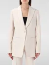 Max Mara Ivory Linen Boemia Blazer In White