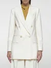Max Mara Women Elegia Double-breasted Wool Blazer In Weiss