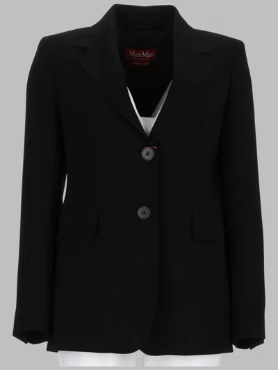 Max Mara Single-breasted Cady Blazer In Multi