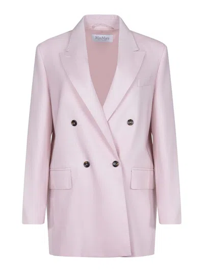 Max Mara Blazer Made Of Wool Blend In Pink