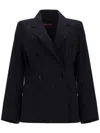 Max Mara Tailored Virgin Wool Blazer In Blue