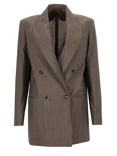Max Mara Blazer "steel" In Brown