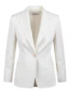 Max Mara Single-breasted Jacket In White