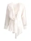 Max Mara Hooded Chiffon Jacket In White