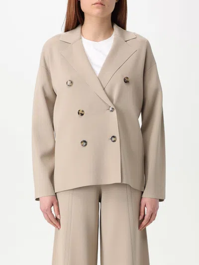 Max Mara Blazer Woman Beige In Neutral