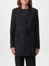 Max Mara Double-breasted Wool Blazer In Black