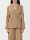 Max Mara Blazer Woman Camel In Brown