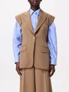 Max Mara Women Khaki Stretch Wool Blazer In Brown