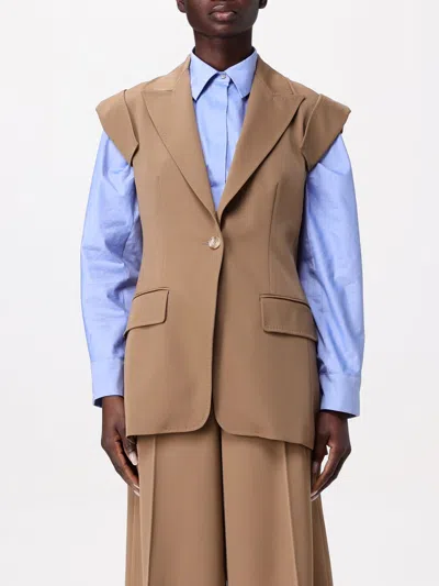 MAX MARA MAX MARA WAISTCOAT WOMAN CAMEL