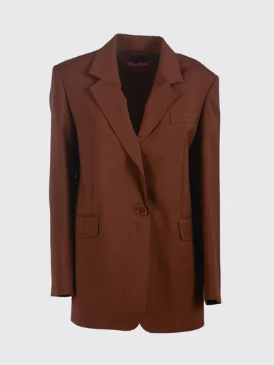 MAX MARA MAX MARA STUDIO VIRGIN WOOL SINGLE BREASTED BLAZER