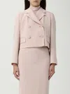 Max Mara Studio Double-breasted Long-sleeved Jacket In Multi