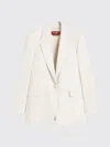 Max Mara Single-breasted Cady Blazer In White