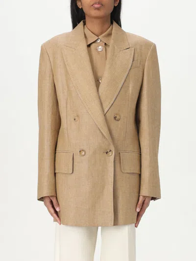 Max Mara Blazer Woman Tobacco In Brown