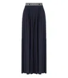 Max Mara Weekend Bleu Blue Pleated Skirt In Blue