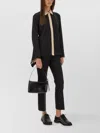 Max Mara Block Design Long Sleeve Shirt In Black