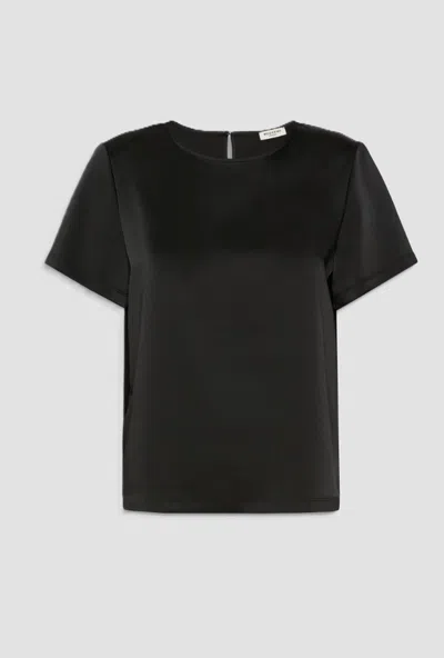 Max Mara Blouse In Satin Black Woman In Other