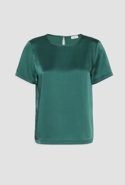 Max Mara Blouse In Satin Green Woman In Other