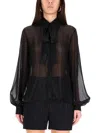 Max Mara Blouse With Bow In Black