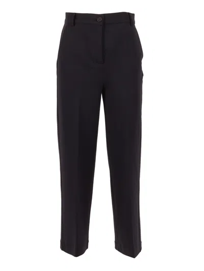 Max Mara Weekend Pantalone In Jersey Abano In Black