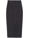 Max Mara Dark Blue Cotton Skirt In Blue