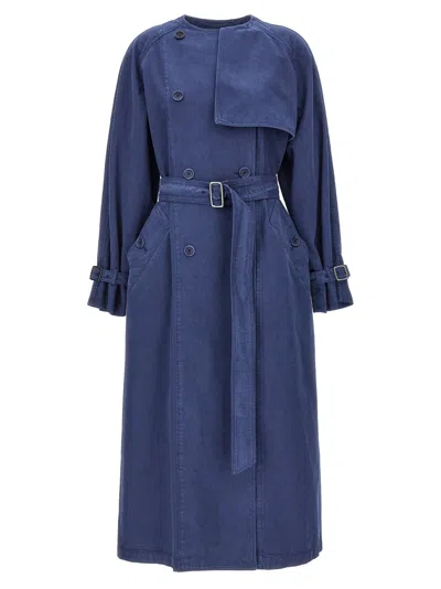 Max Mara Blue Calao Trench Coat