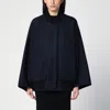 Max Mara Zenone Cashmere Cape Bomber Jacket In Blue
