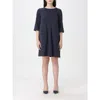 Max Mara Blue Cotton Casual Dress In Blue
