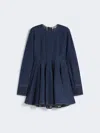 Max Mara Blue Denim Mini Dress In Blue