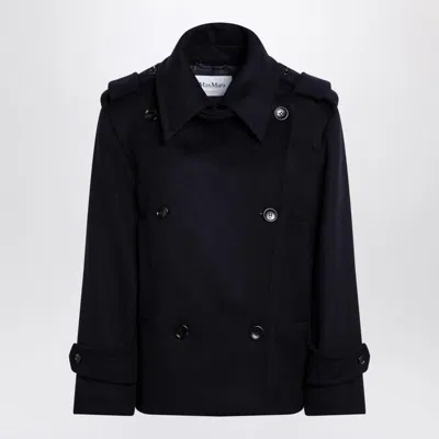 Max Mara Blue Double-breasted Coat
