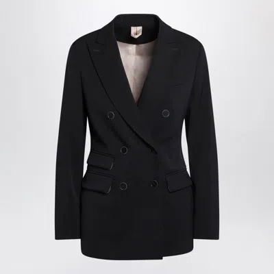 MAX MARA MAX MARA BLUE DOUBLEBREASTED WOOL JACKET