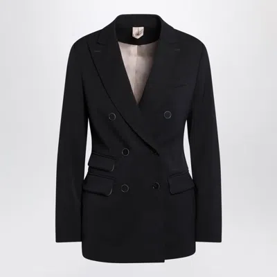 MAX MARA MAX MARA BLUE DOUBLEBREASTED WOOL JACKET