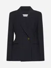 Max Mara Women Blue Gabardine Pagano Blazer