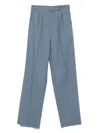 Max Mara Perfect High Waist Wide Leg Trousers In Blue