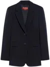 Max Mara Tailored Jacket Linz Notched Lapels Buttons In Blue